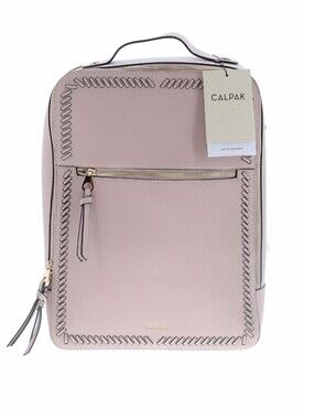 CALPAK Pale Pink Whipstitch Accent Backpack